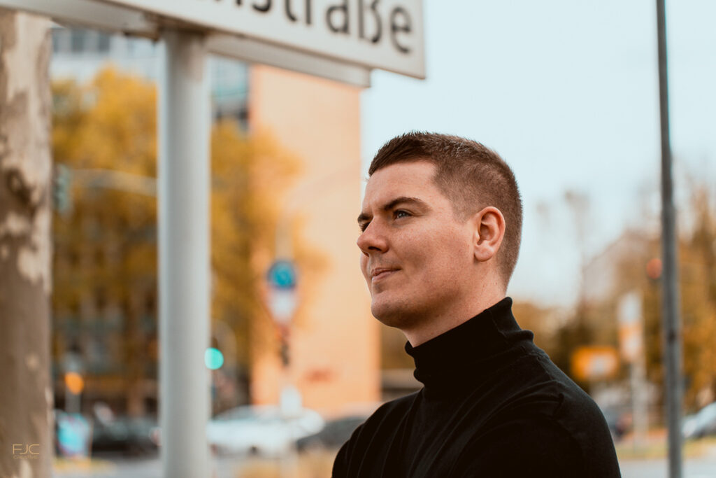 portrait men warm colors